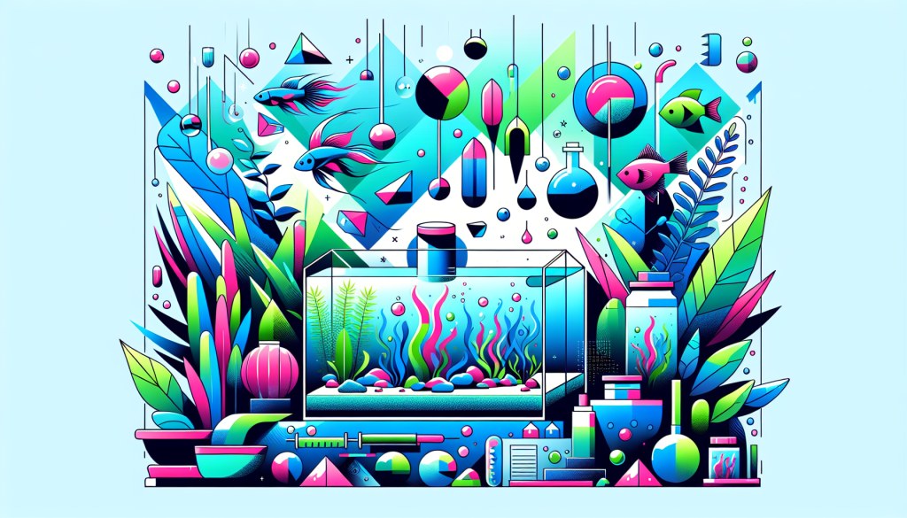 Modern flat design aquascaping illustration for undefined