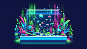 Modern flat design aquascaping illustration for undefined