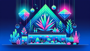 Modern flat design aquascaping illustration for undefined