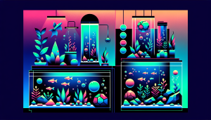 Modern flat design aquascaping illustration for undefined