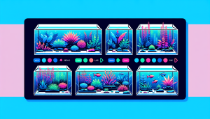 Modern flat design aquascaping illustration for undefined