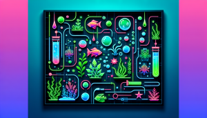 Modern flat design aquascaping illustration for undefined