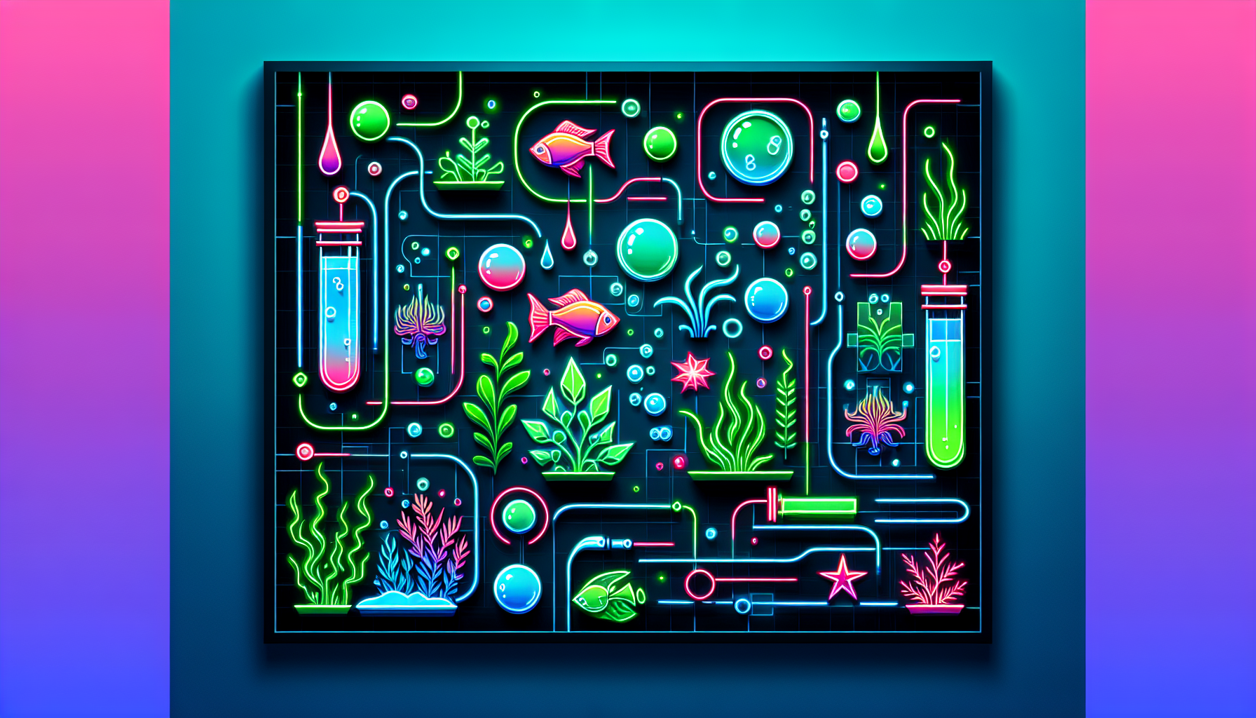 Modern flat design aquascaping illustration for undefined