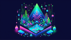 Modern flat design aquascaping illustration for undefined