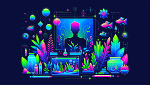 Modern flat design aquascaping illustration for undefined