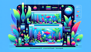 Modern flat design aquascaping illustration for undefined