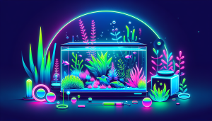 Modern flat design aquascaping illustration for undefined