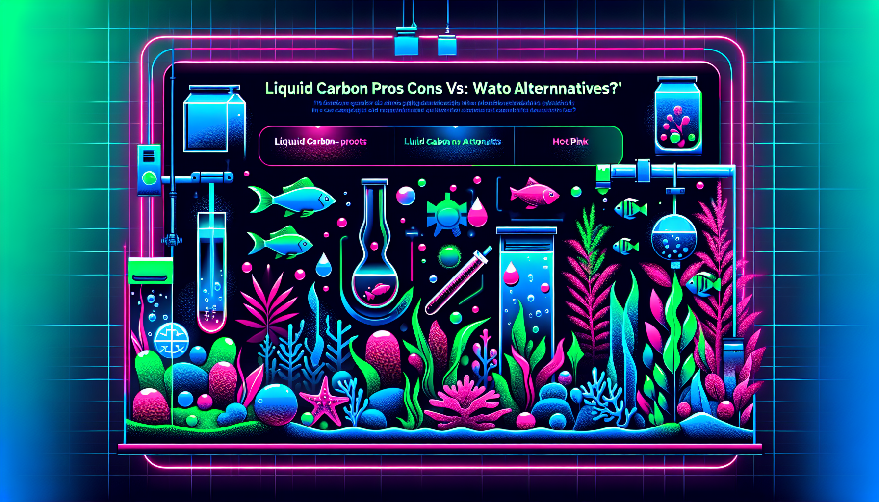 Modern flat design aquascaping illustration for undefined