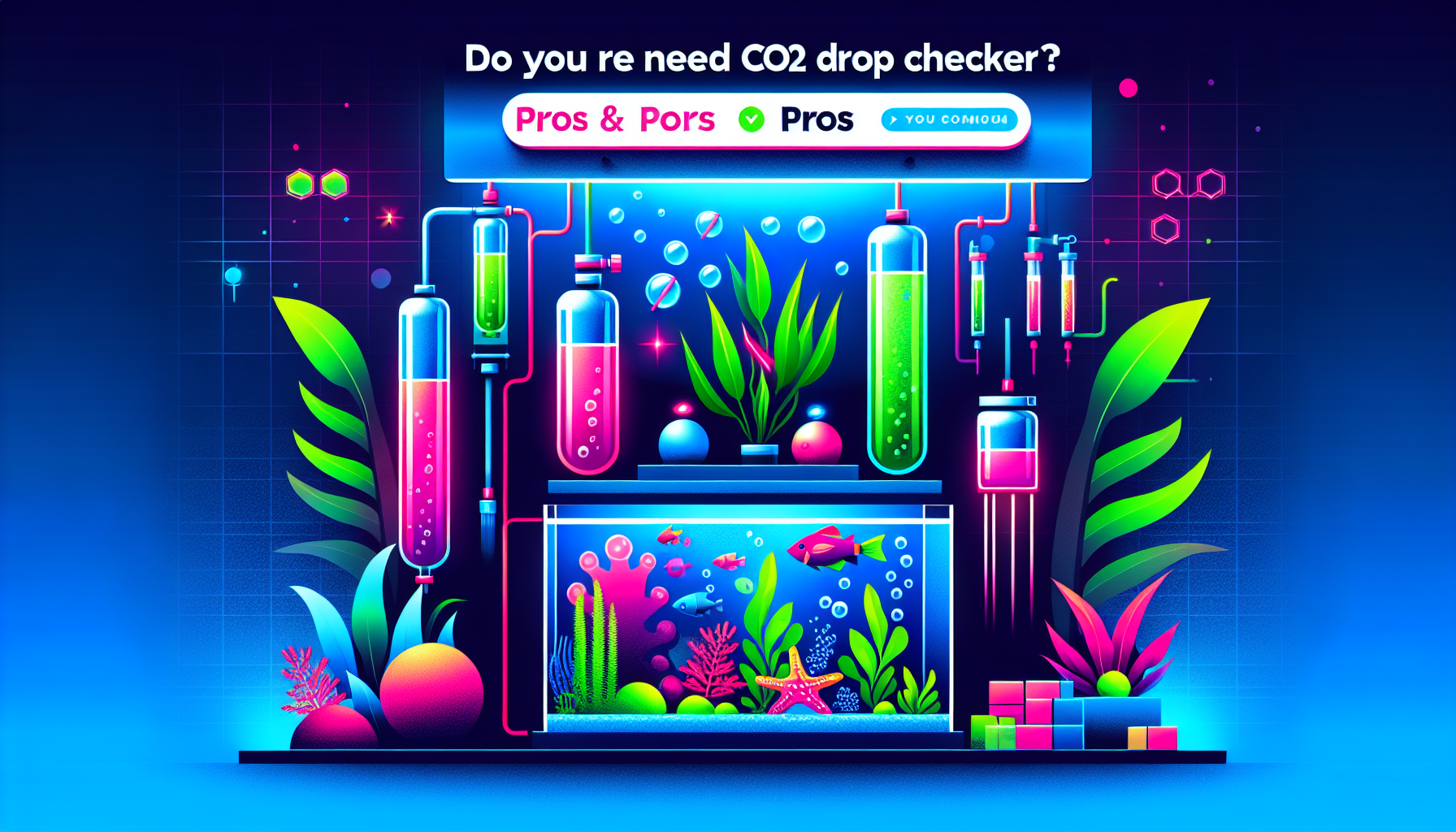 Modern flat design aquascaping illustration for undefined