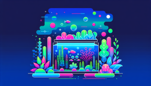 Modern flat design aquascaping illustration for undefined