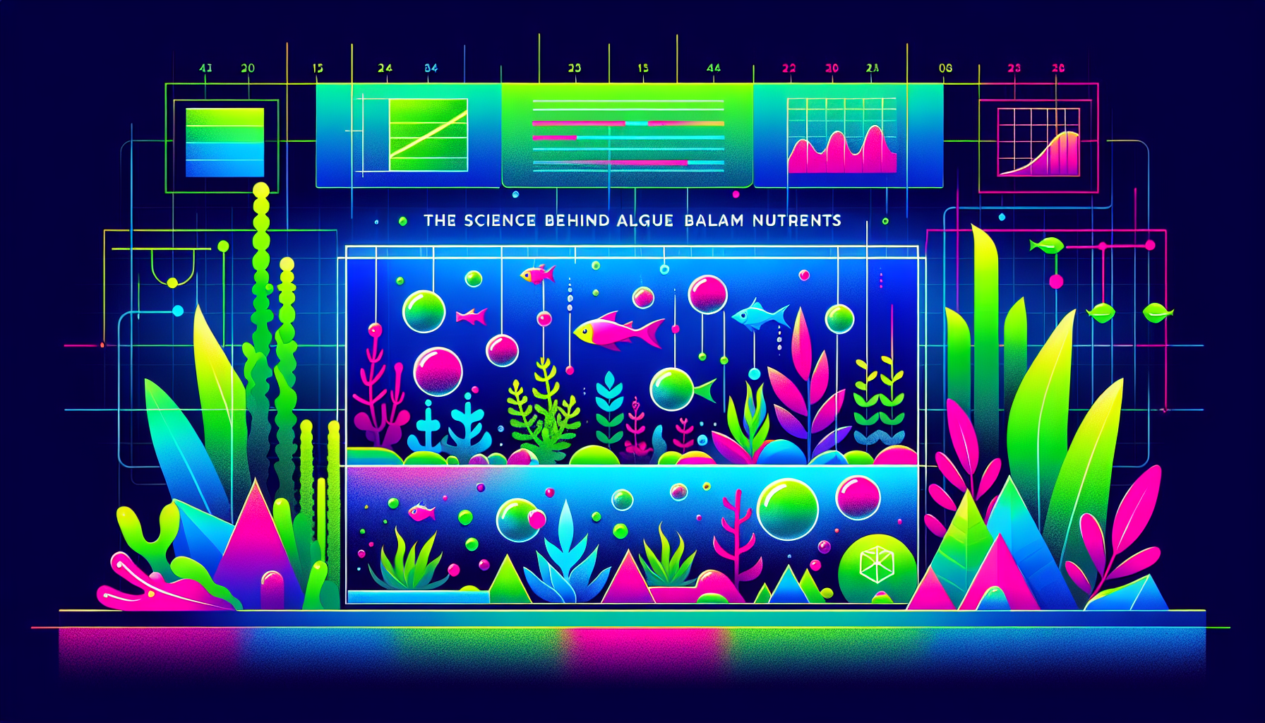 Modern flat design aquascaping illustration for undefined