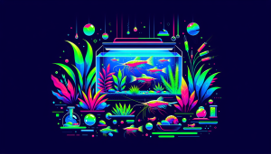 Modern flat design aquascaping illustration for undefined