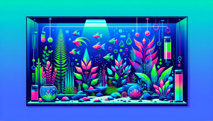 Modern flat design aquascaping illustration for undefined