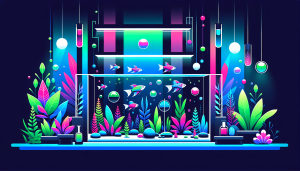 Modern flat design aquascaping illustration for undefined
