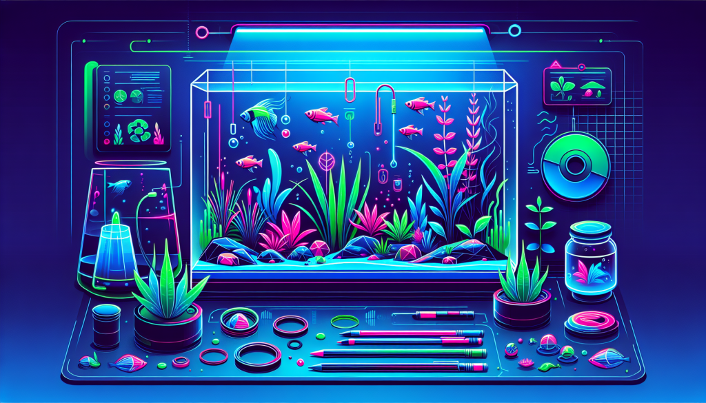 Modern flat design aquascaping illustration for undefined