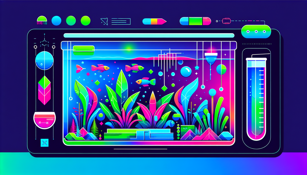 Modern flat design aquascaping illustration for undefined
