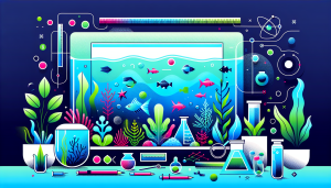Modern flat design aquascaping illustration for undefined