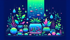 Modern flat design aquascaping illustration for undefined