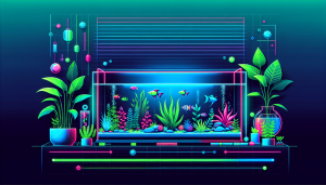 Modern flat design aquascaping illustration for undefined