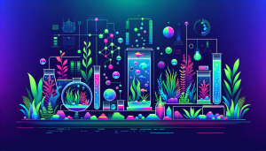Modern flat design aquascaping illustration for undefined
