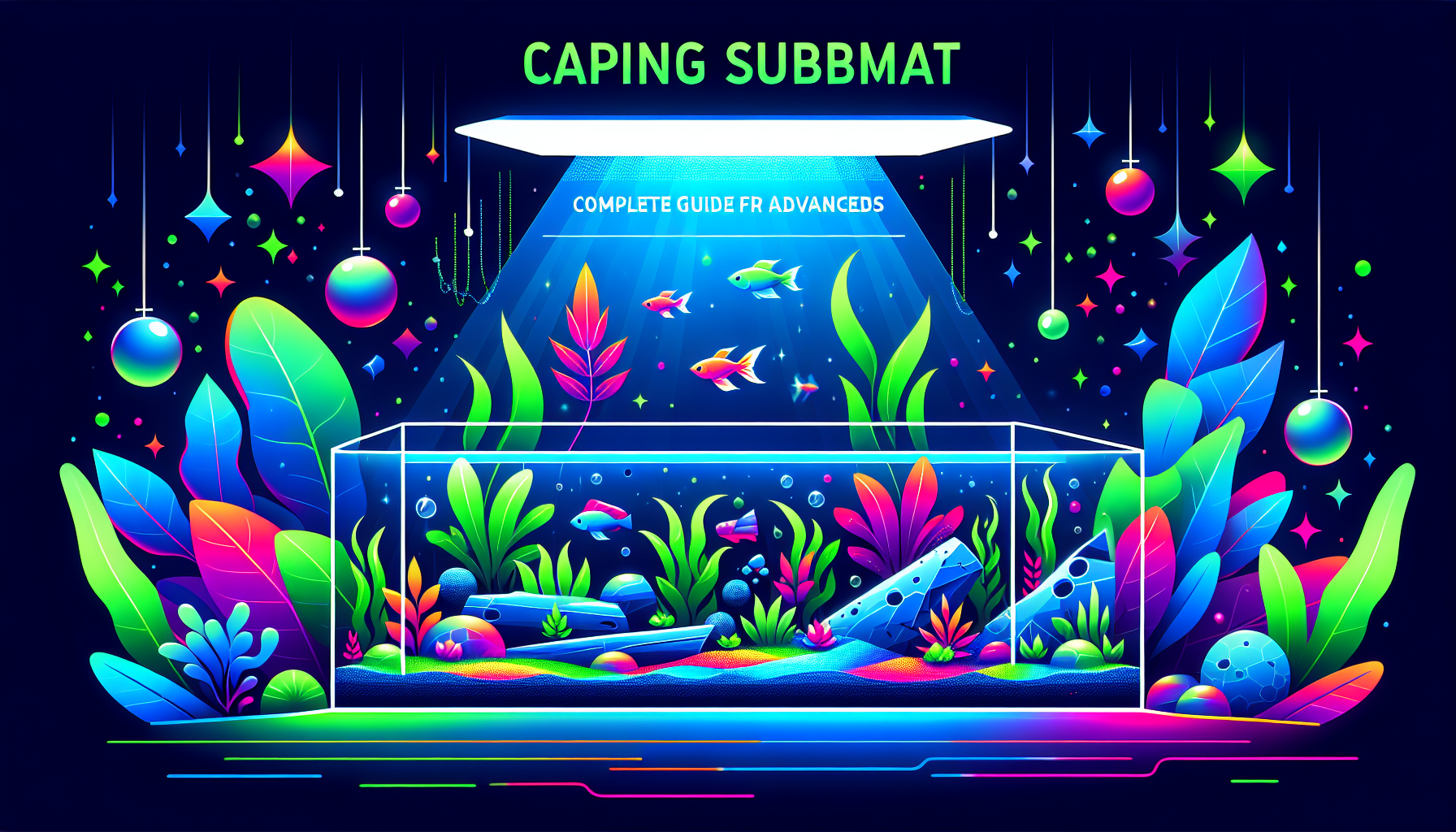 Modern flat design aquascaping illustration for undefined
