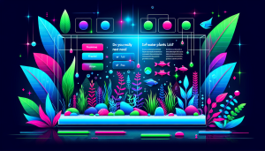 Modern flat design aquascaping illustration for undefined