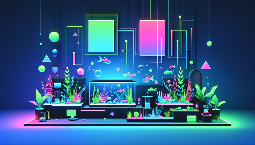 Modern flat design aquascaping illustration for undefined