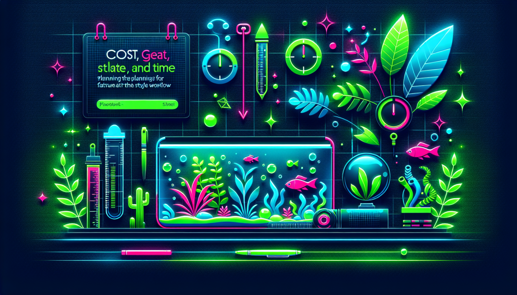 Modern flat design aquascaping illustration for undefined