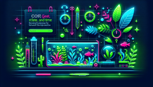 Modern flat design aquascaping illustration for undefined