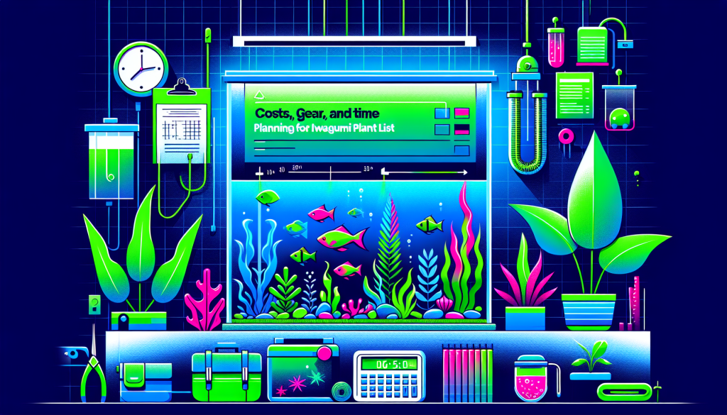 Modern flat design aquascaping illustration for undefined