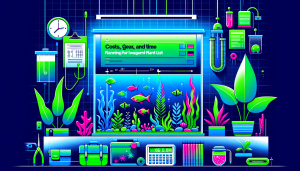 Modern flat design aquascaping illustration for undefined