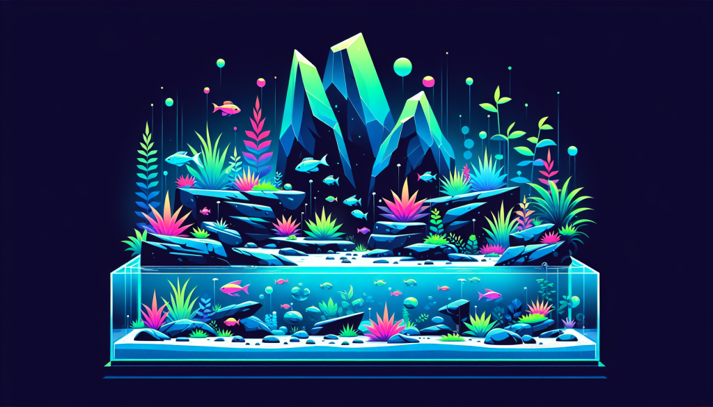 Modern flat design aquascaping illustration for undefined
