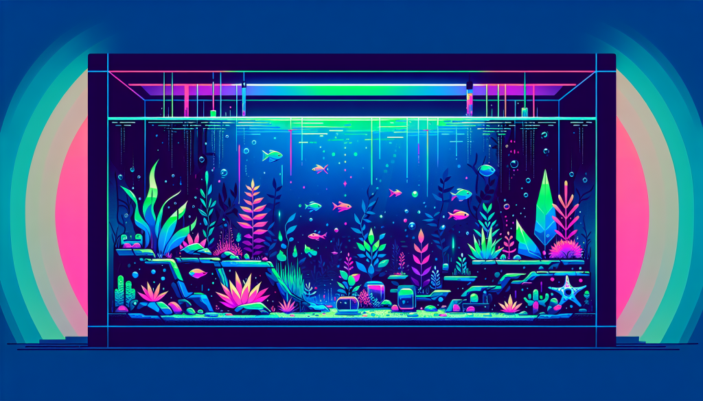 Modern flat design aquascaping illustration for undefined