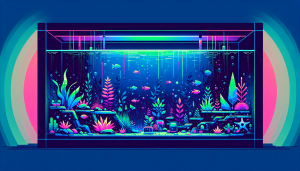 Modern flat design aquascaping illustration for undefined