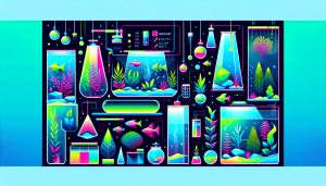 Modern flat design aquascaping illustration for undefined