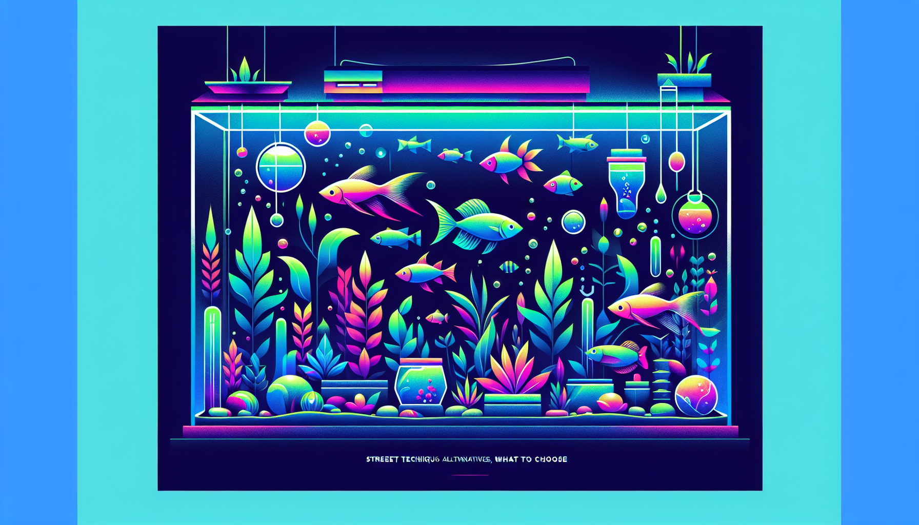 Modern flat design aquascaping illustration for undefined