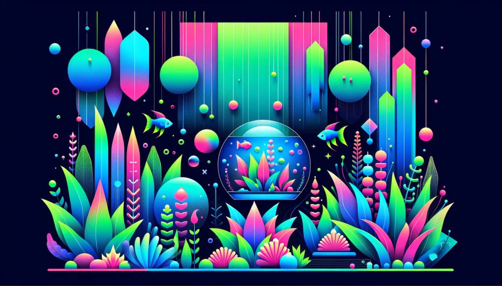 Modern flat design aquascaping illustration for undefined