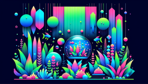 Modern flat design aquascaping illustration for undefined