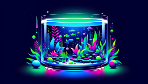 Modern flat design aquascaping illustration for undefined