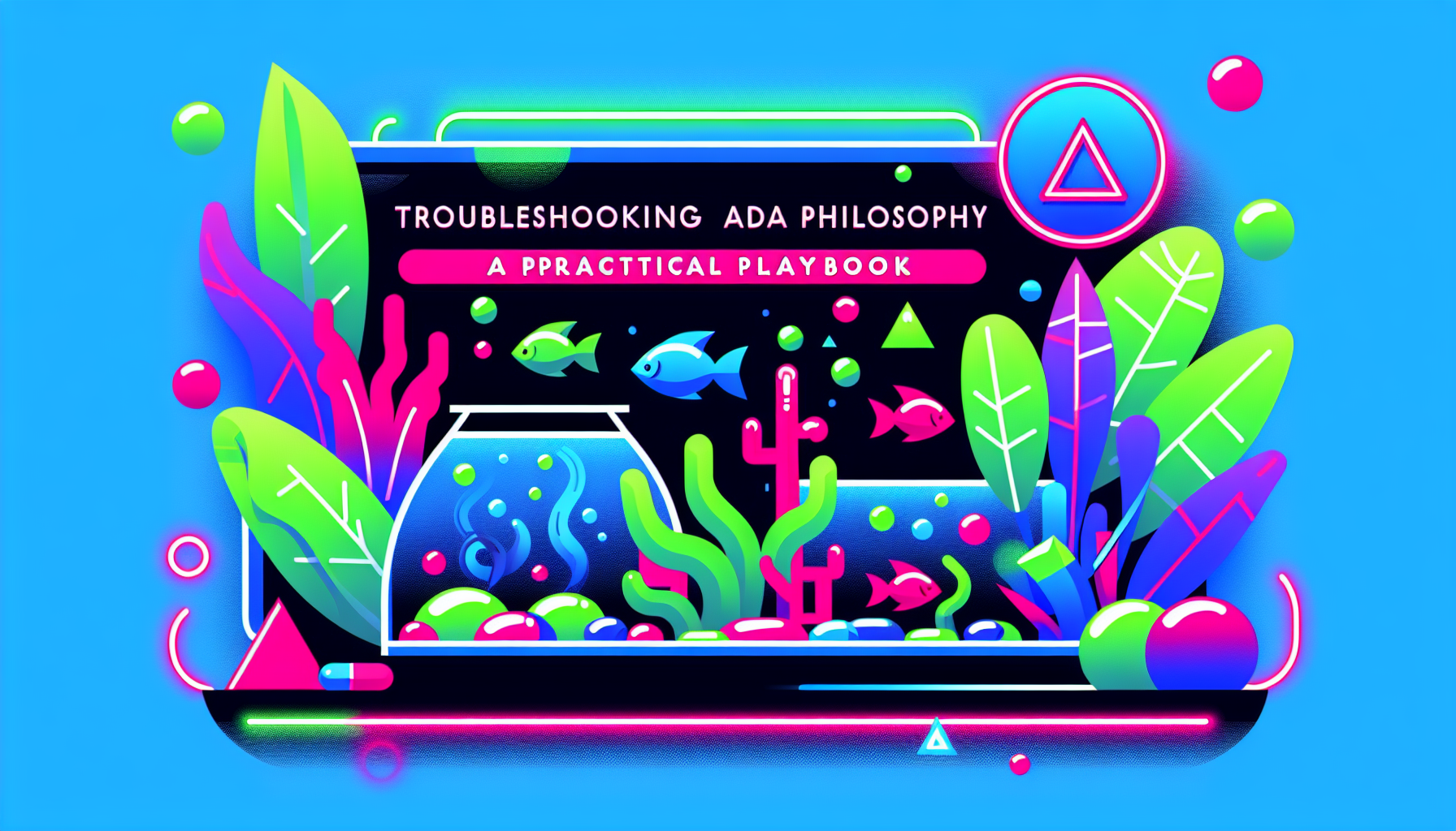 Modern flat design aquascaping illustration for undefined