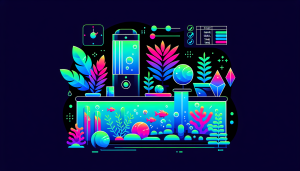 Modern flat design aquascaping illustration for undefined