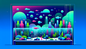 Modern flat design aquascaping illustration for undefined