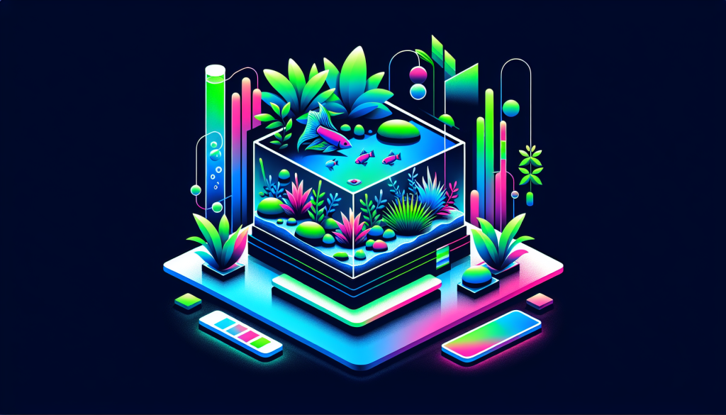 Modern flat design aquascaping illustration for undefined