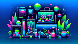 Modern flat design aquascaping illustration for undefined