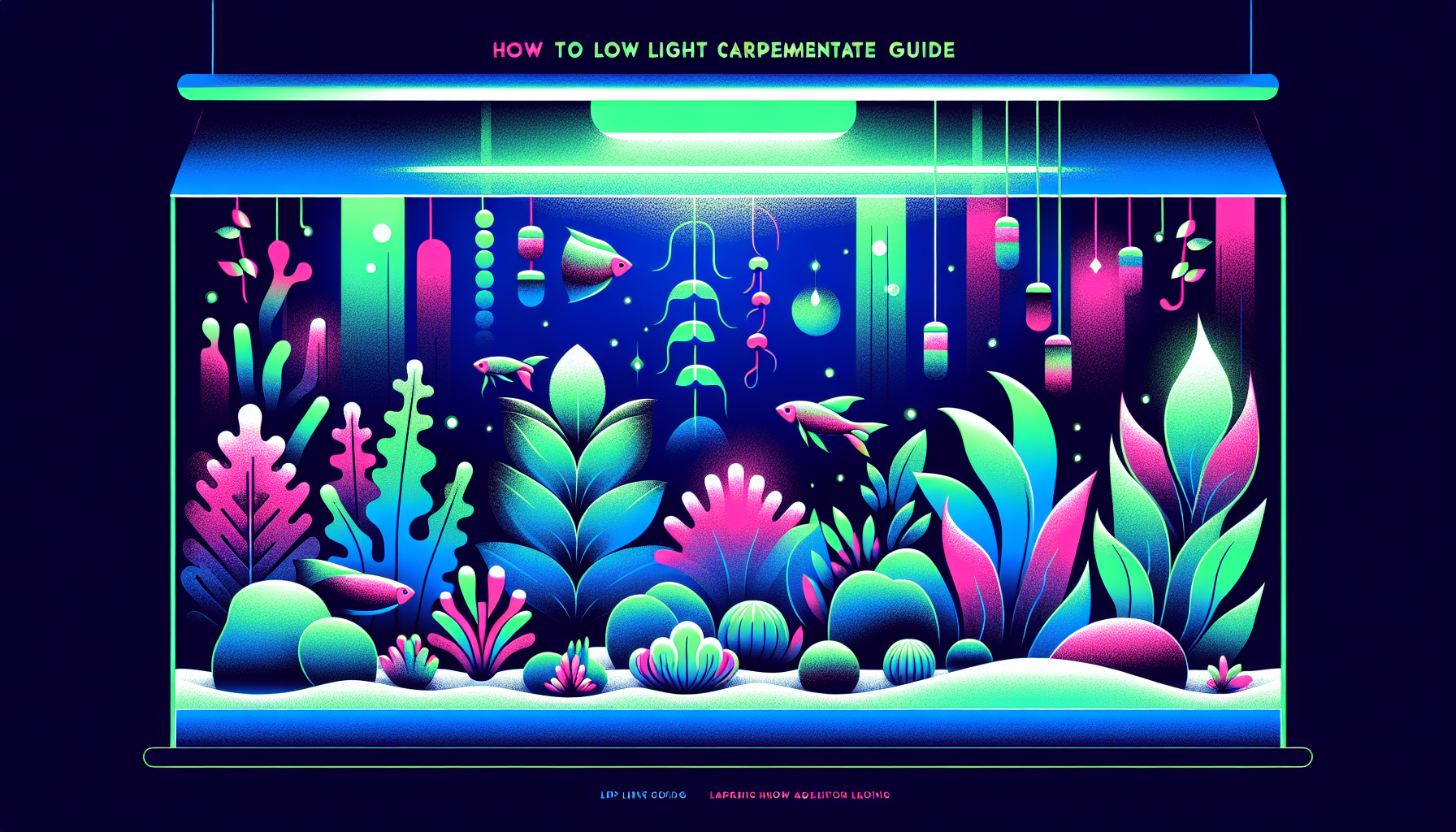 Modern flat design aquascaping illustration for undefined