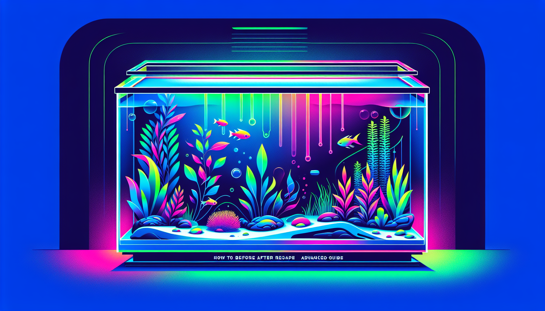 Modern flat design aquascaping illustration for undefined