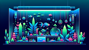 Modern flat design aquascaping illustration for undefined