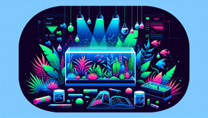 Modern flat design aquascaping illustration for undefined