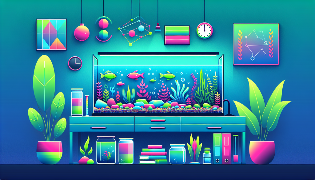 Modern flat design aquascaping illustration for undefined