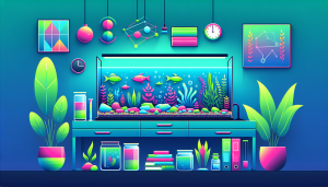 Modern flat design aquascaping illustration for undefined